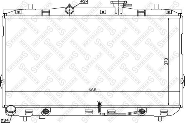 Stellox 10-25300-SX - Radiator, engine cooling autospares.lv