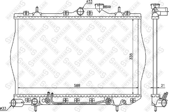 Stellox 10-25302-SX - Radiator, engine cooling autospares.lv