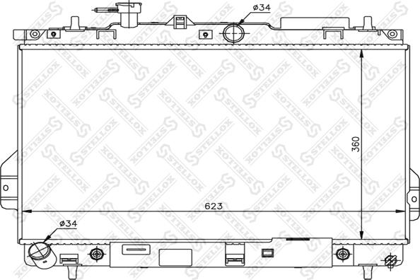 Stellox 10-25307-SX - Radiator, engine cooling autospares.lv