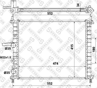 Stellox 10-25331-SX - Radiator, engine cooling autospares.lv