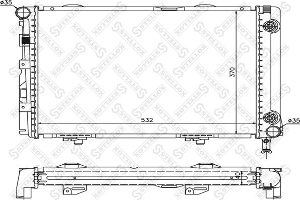 Stellox 10-25333-SX - Radiator, engine cooling autospares.lv