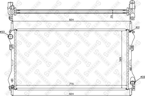 Stellox 10-25375-SX - Radiator, engine cooling autospares.lv