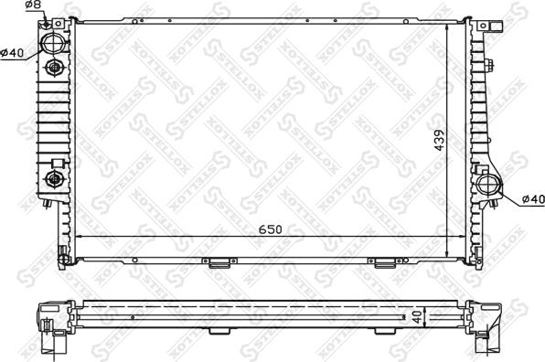 Stellox 10-25376-SX - Radiator, engine cooling autospares.lv