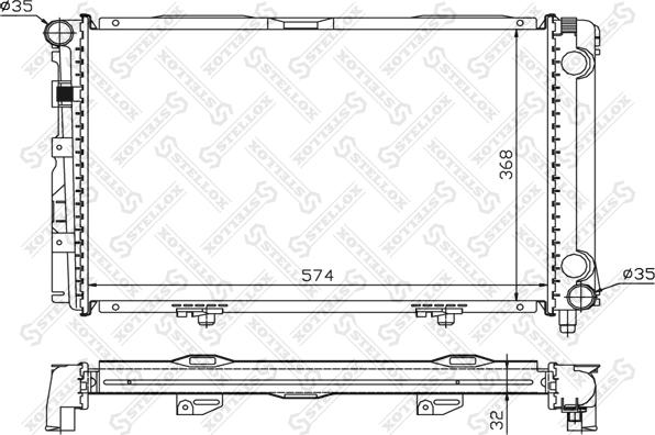 Stellox 10-25294-SX - Radiator, engine cooling autospares.lv