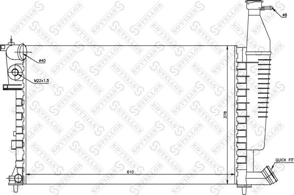 Stellox 10-25297-SX - Radiator, engine cooling autospares.lv