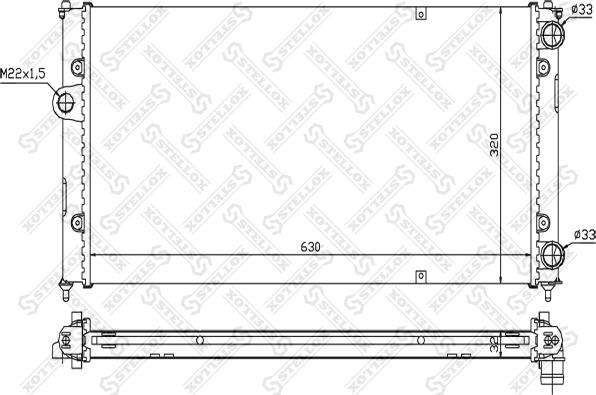 Stellox 10-25245-SX - Radiator, engine cooling autospares.lv