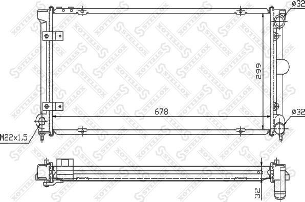 Stellox 10-25246-SX - Radiator, engine cooling autospares.lv