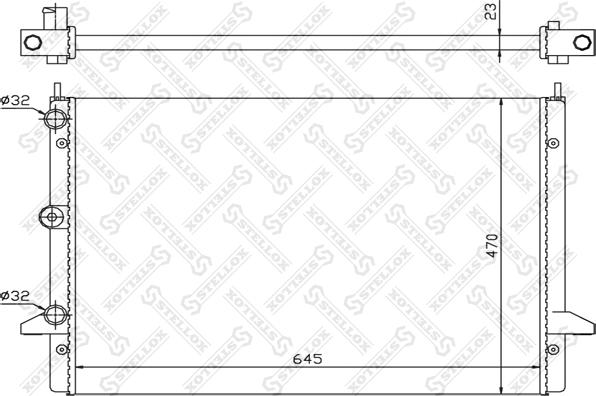 Stellox 10-25242-SX - Radiator, engine cooling autospares.lv