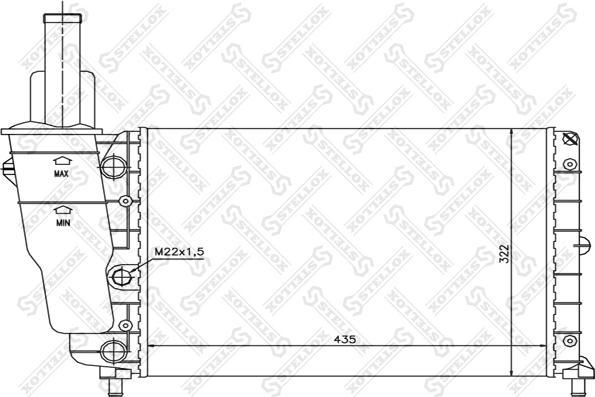 Stellox 10-25255-SX - Radiator, engine cooling autospares.lv