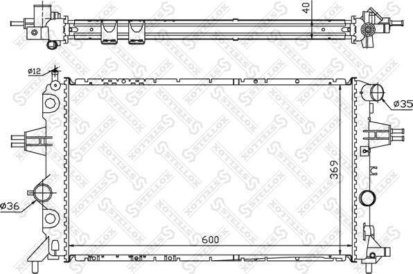 Stellox 10-25265-SX - Radiator, engine cooling autospares.lv