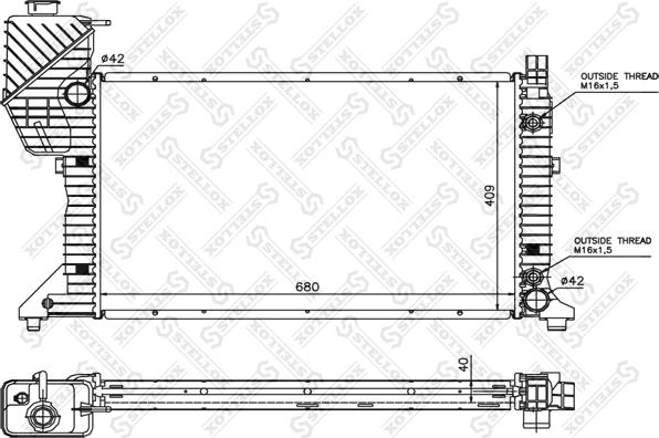 Stellox 10-25260-SX - Radiator, engine cooling autospares.lv