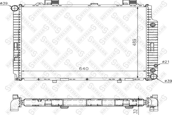 Stellox 10-25261-SX - Radiator, engine cooling autospares.lv