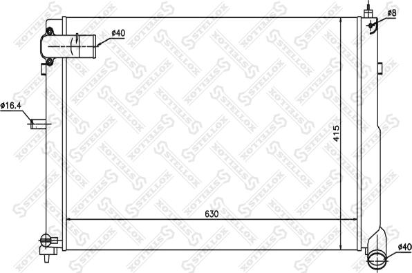 Stellox 10-25263-SX - Radiator, engine cooling autospares.lv