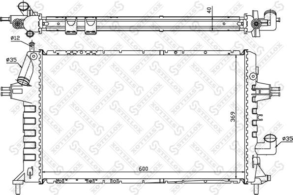 Stellox 10-25267-SX - Radiator, engine cooling autospares.lv