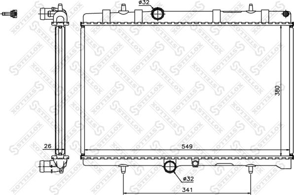 Stellox 10-25201-SX - Radiator, engine cooling autospares.lv