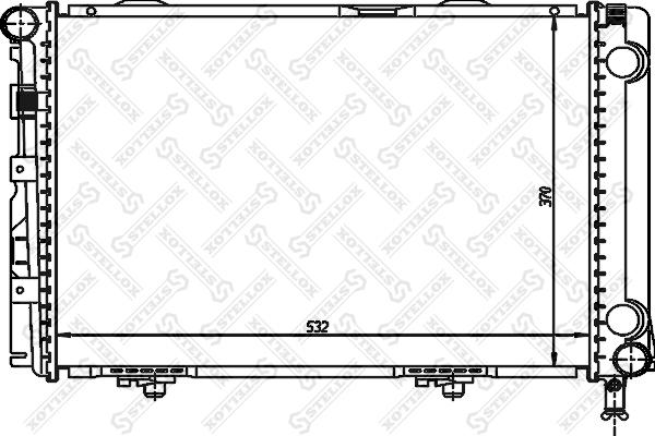 Stellox 10-25219-SX - Radiator, engine cooling autospares.lv