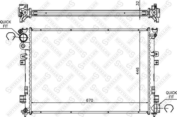 Stellox 10-25212-SX - Radiator, engine cooling autospares.lv