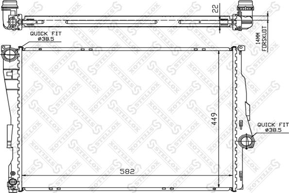 Stellox 10-25287-SX - Radiator, engine cooling autospares.lv