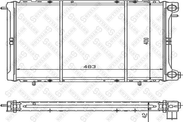 Stellox 10-25232-SX - Radiator, engine cooling autospares.lv