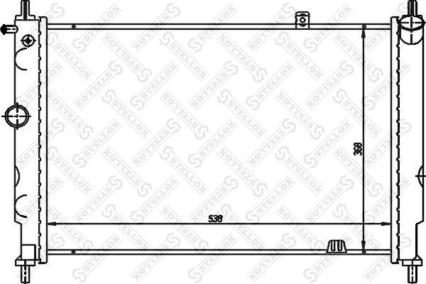 Stellox 10-25224-SX - Radiator, engine cooling autospares.lv