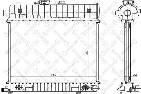 Stellox 10-25221-SX - Radiator, engine cooling autospares.lv