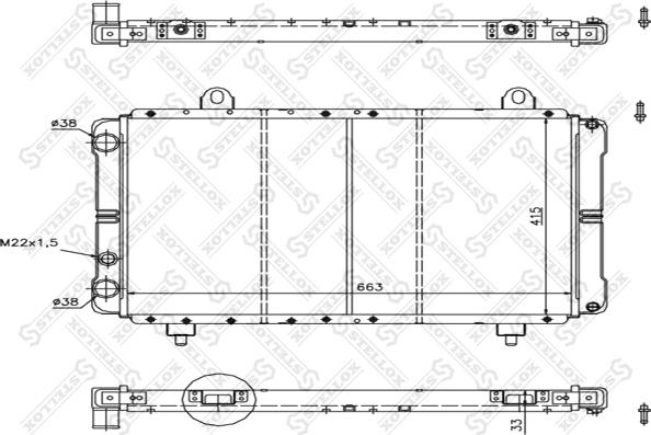 Stellox 10-25228-SX - Radiator, engine cooling autospares.lv