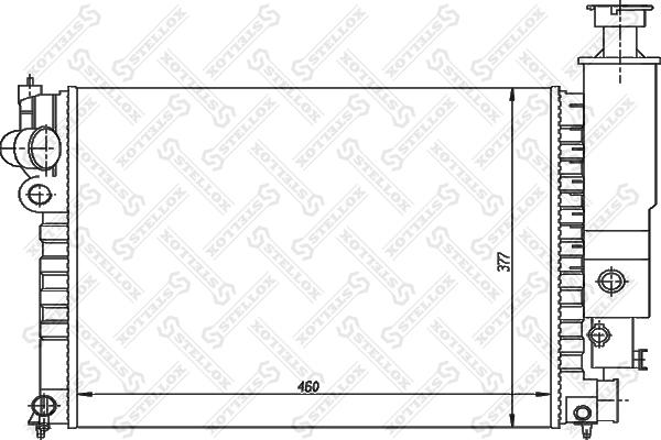 Stellox 10-25227-SX - Radiator, engine cooling autospares.lv