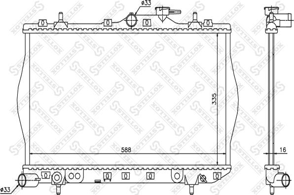 Stellox 10-25279-SX - Radiator, engine cooling autospares.lv