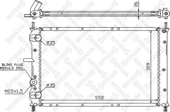 Stellox 10-25756-SX - Radiator, engine cooling autospares.lv