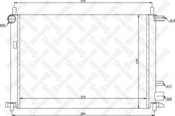 Stellox 10-25785-SX - Radiator, engine cooling autospares.lv