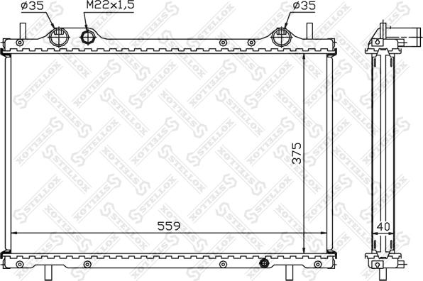 Stellox 10-25730-SX - Radiator, engine cooling autospares.lv