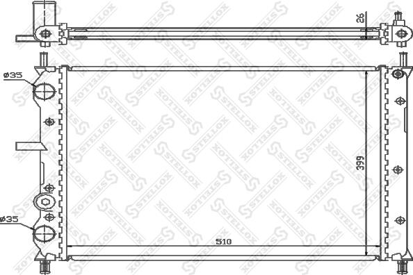 Stellox 10-25738-SX - Radiator, engine cooling autospares.lv