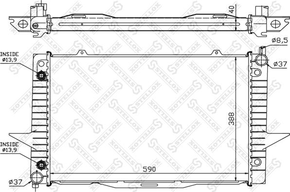 Stellox 10-26454-SX - Radiator, engine cooling autospares.lv