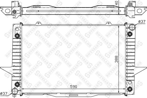 Stellox 10-26450-SX - Radiator, engine cooling autospares.lv