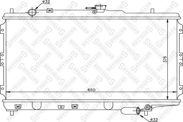 Stellox 10-26467-SX - Radiator, engine cooling autospares.lv