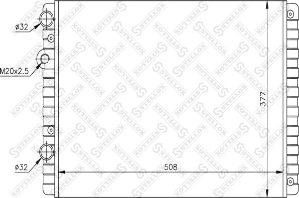 Stellox 10-26418-SX - Radiator, engine cooling autospares.lv