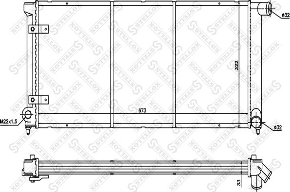 Stellox 10-26412-SX - Radiator, engine cooling autospares.lv