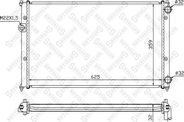 Stellox 10-26423-SX - Radiator, engine cooling autospares.lv