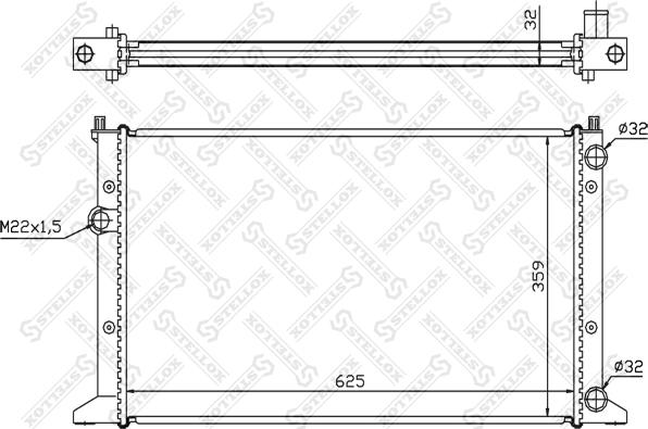 Stellox 10-26427-SX - Radiator, engine cooling autospares.lv