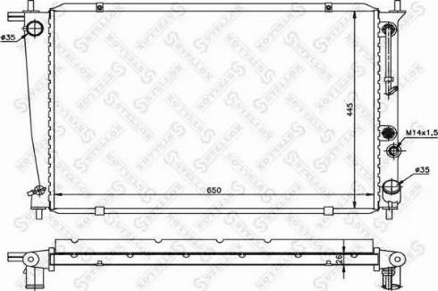 Stellox 10-26540-SX - Radiator, engine cooling autospares.lv