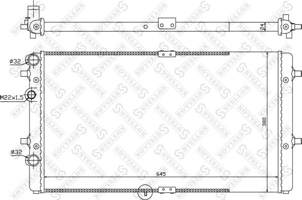 Stellox 10-26569-SX - Radiator, engine cooling autospares.lv