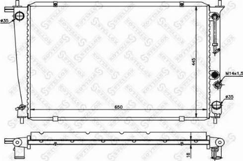 Stellox 10-26539-SX - Radiator, engine cooling autospares.lv