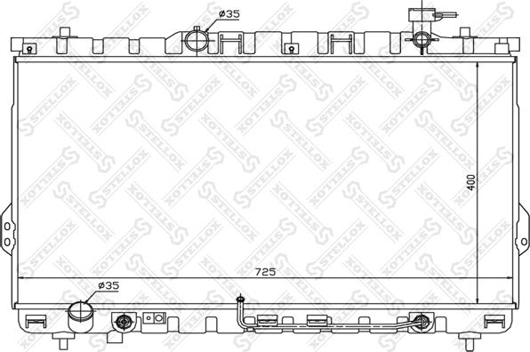 Stellox 10-26535-SX - Radiator, engine cooling autospares.lv