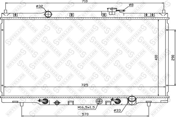 Stellox 10-26666-SX - Radiator, engine cooling autospares.lv