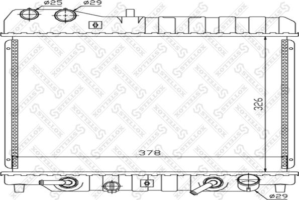 Stellox 10-26668-SX - Radiator, engine cooling autospares.lv