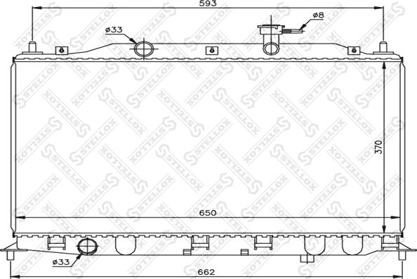 Stellox 10-26614-SX - Radiator, engine cooling autospares.lv