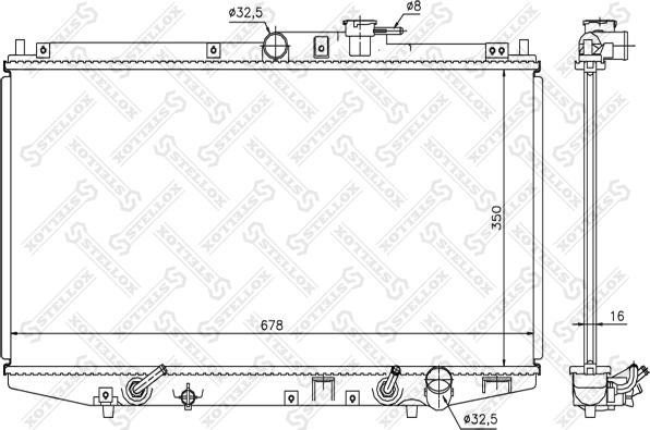 Stellox 10-26672-SX - Radiator, engine cooling autospares.lv