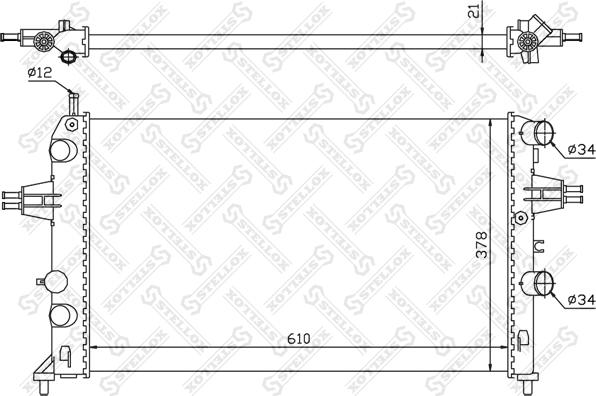 Stellox 10-26051-SX - Radiator, engine cooling autospares.lv