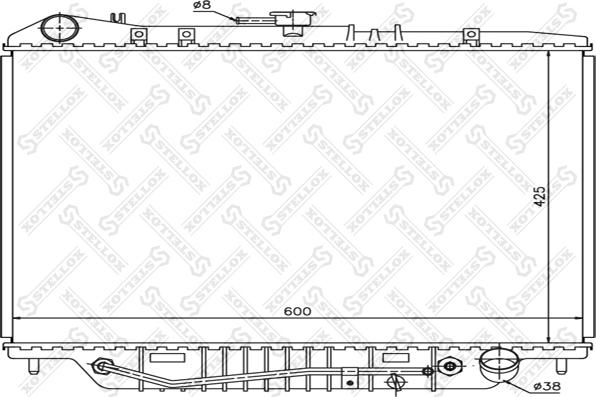 Stellox 10-26058-SX - Radiator, engine cooling autospares.lv