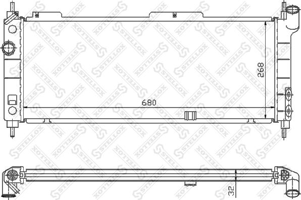 Stellox 10-26068-SX - Radiator, engine cooling autospares.lv